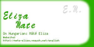 eliza mate business card