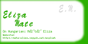 eliza mate business card